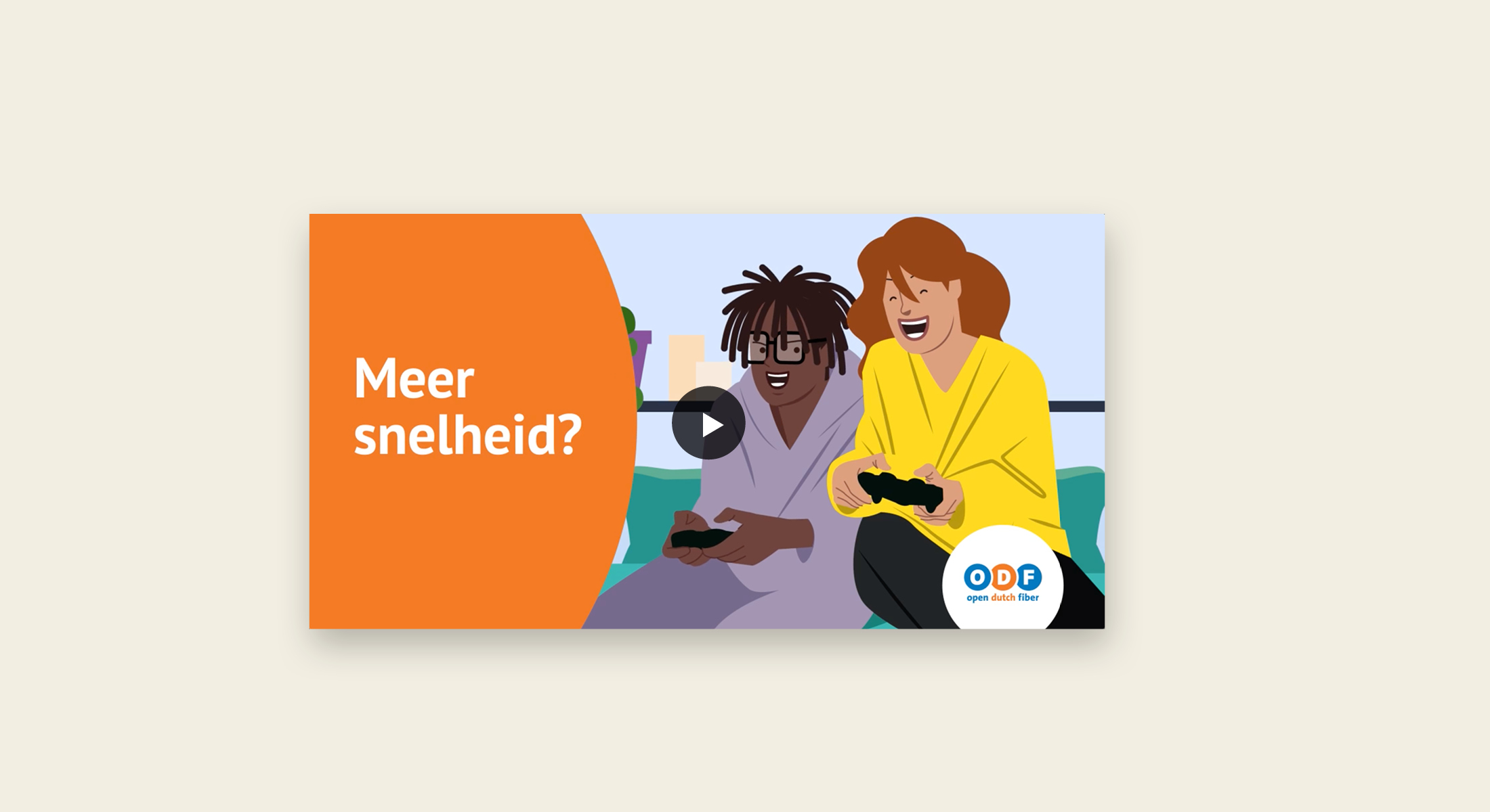 Open Dutch Fiber banner animatie social media