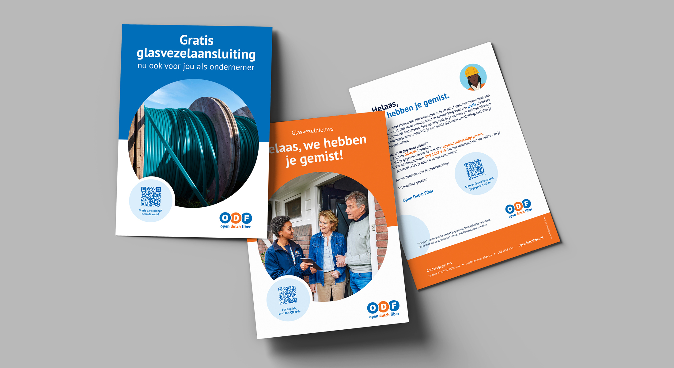 Open Dutch Fiber visuele stijl branding