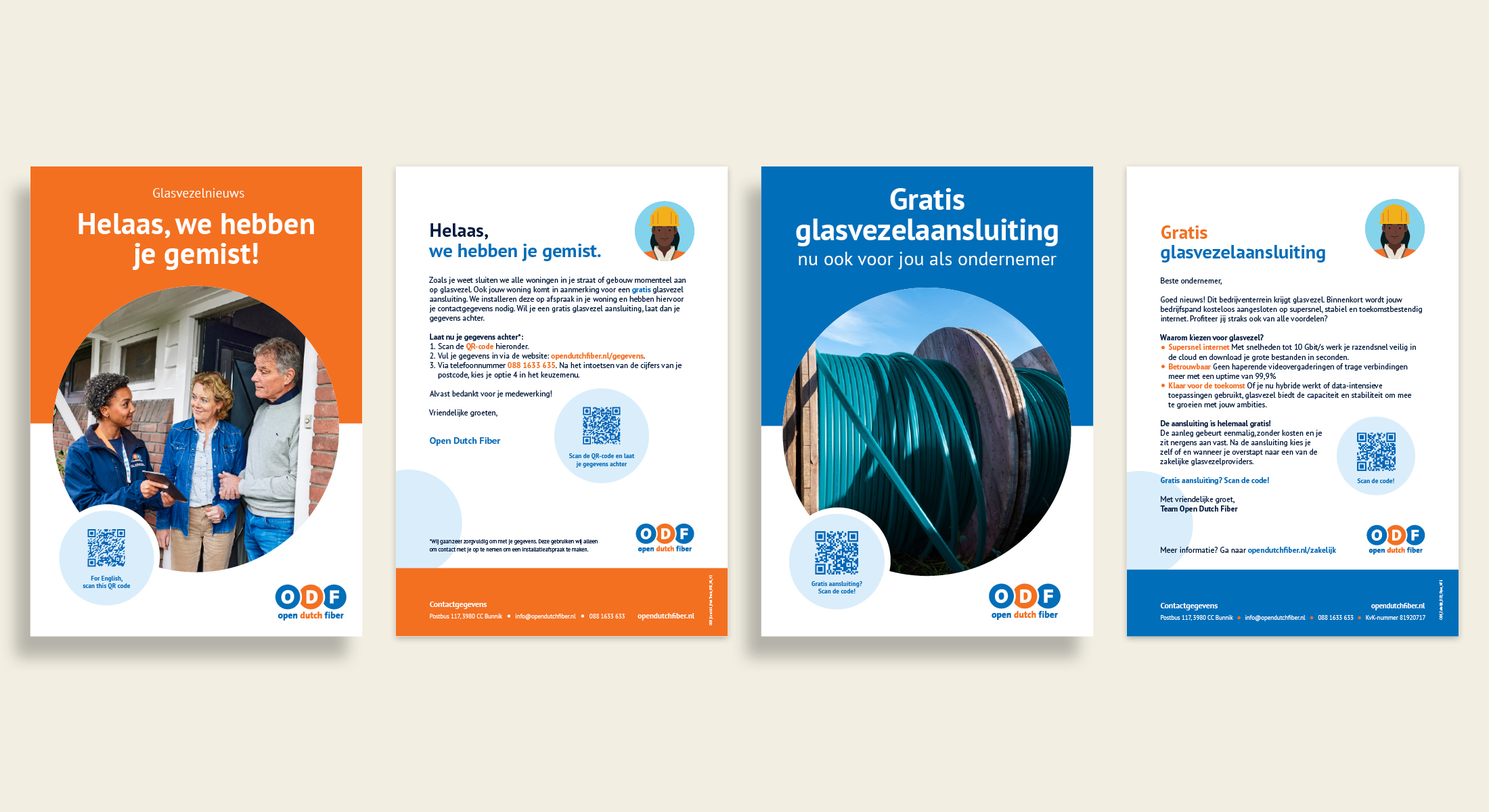 Open Dutch Fiber drukwerk