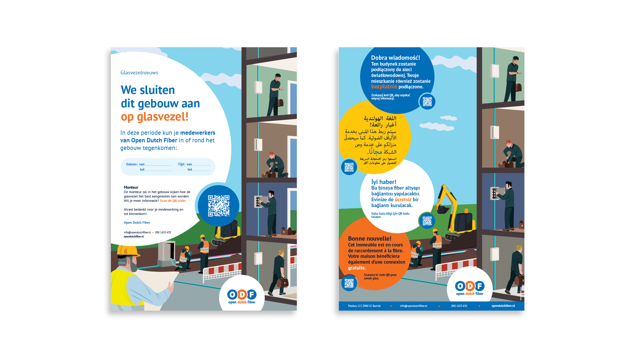 Open Dutch Fiber drukwerk