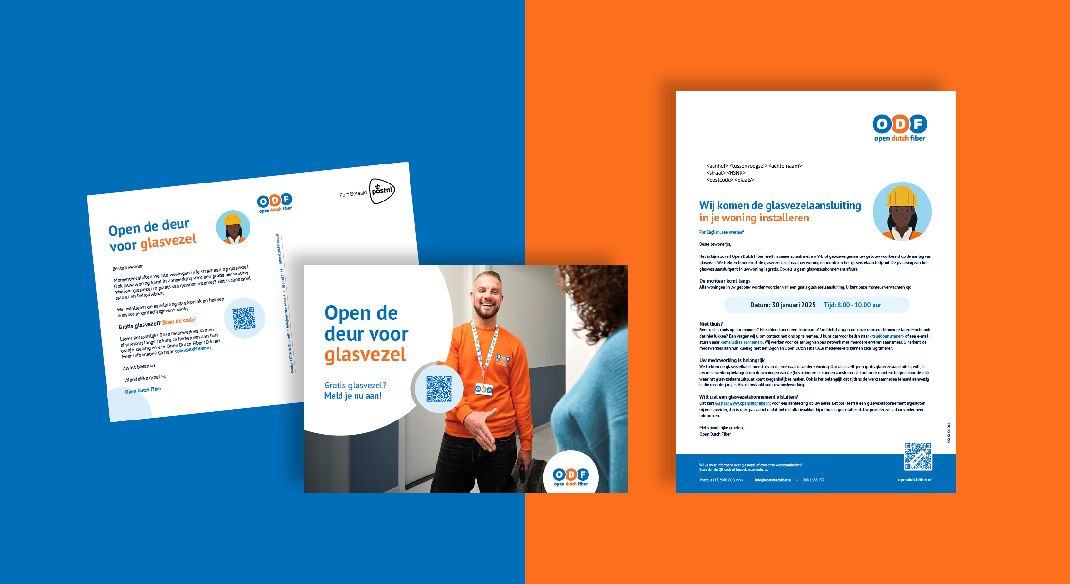 Open Dutch Fiber drukwerk