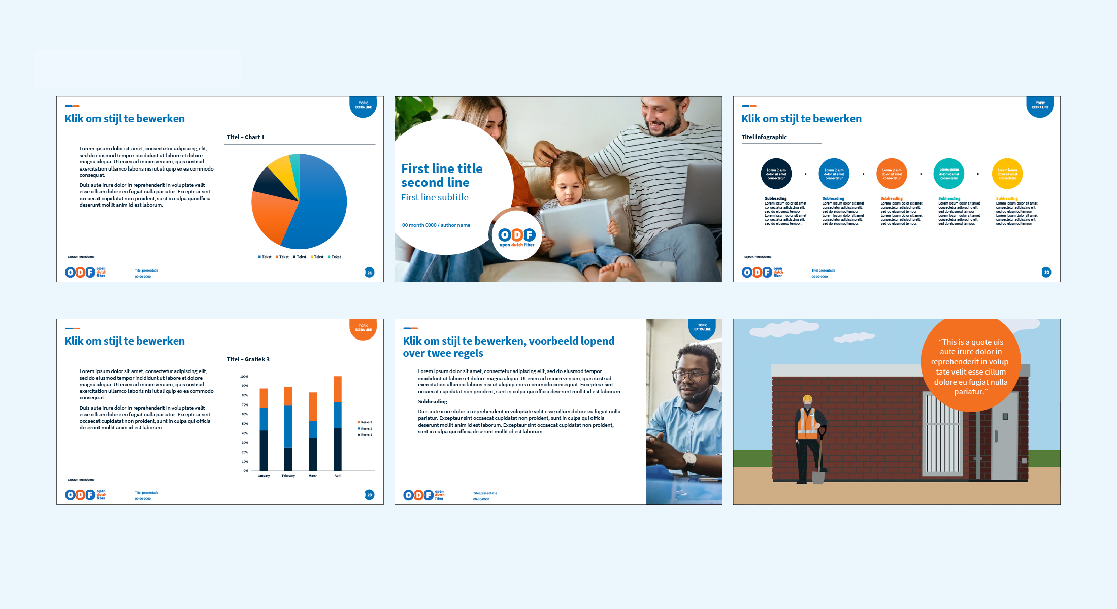 Open Dutch Fiber infographics powerpoint