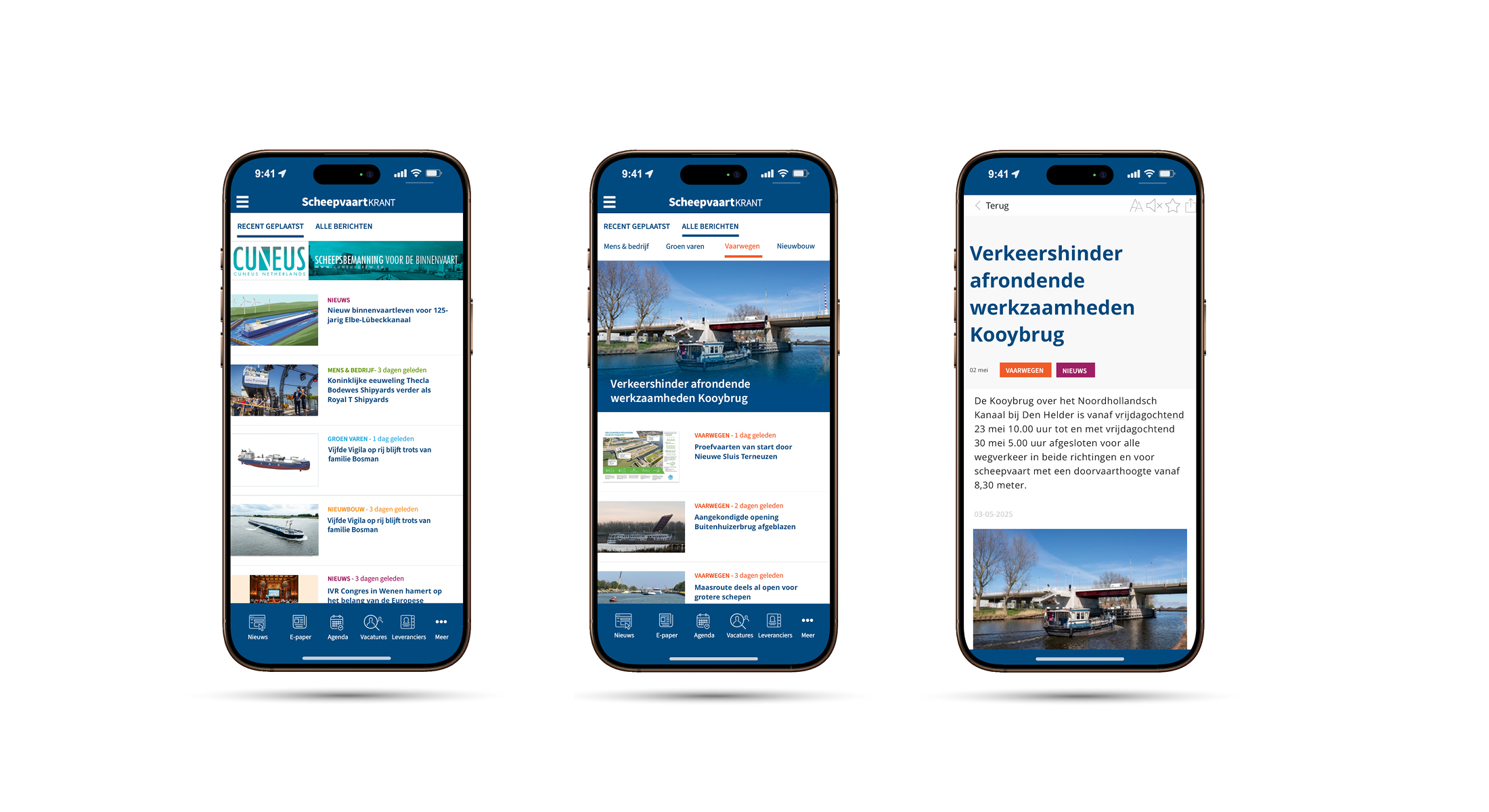 web application app-design scheepvaartkrant