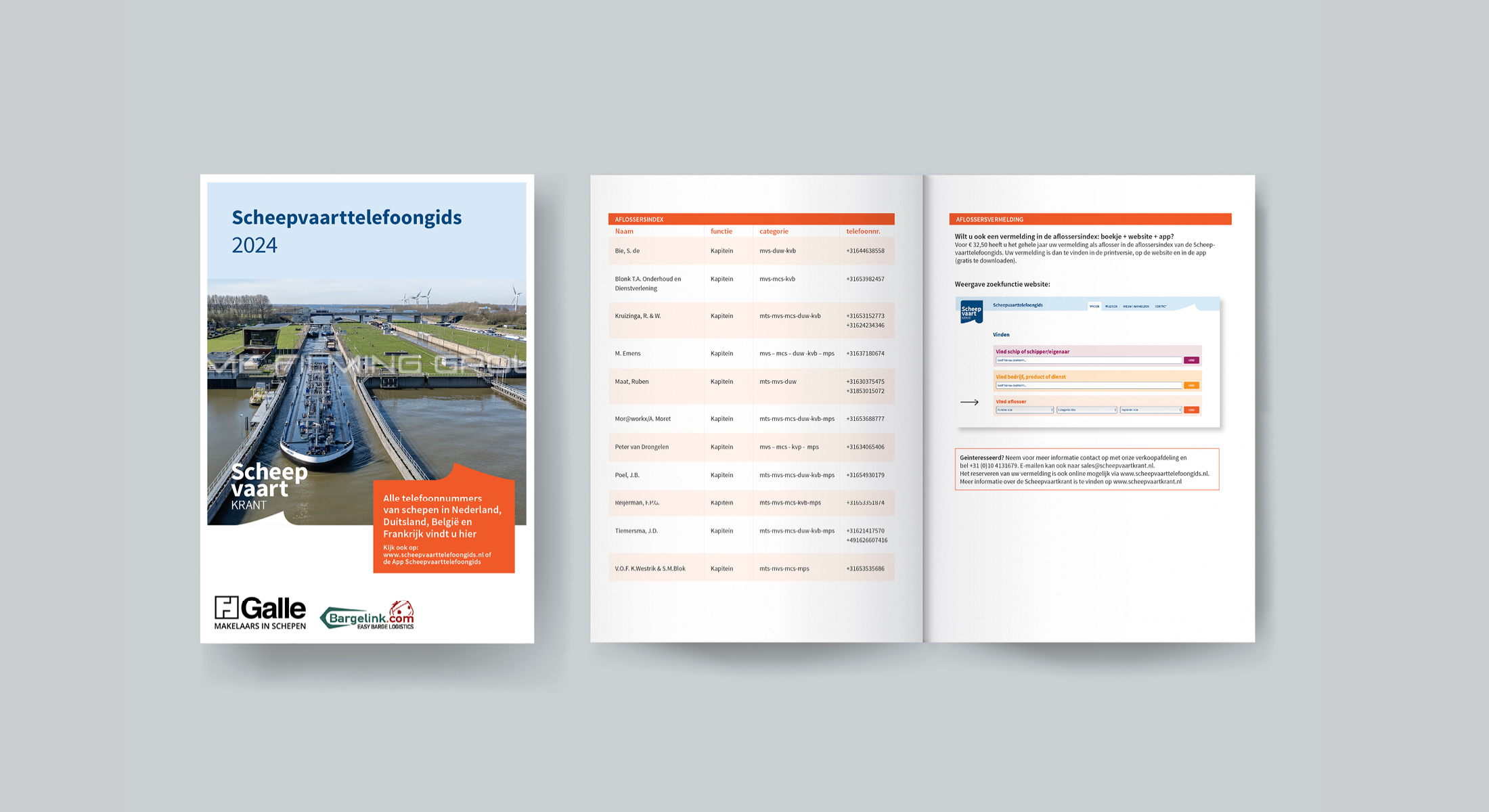 omslag en binnenwerk scheepvaarttelefoongids 2024